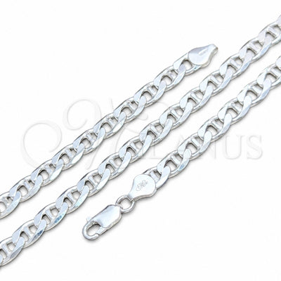 Sterling Silver Basic Necklace, Mariner Design, Polished, Silver Finish, 04.420.0018.24 (180 Gauge, 07 MM for wholesale, main product view