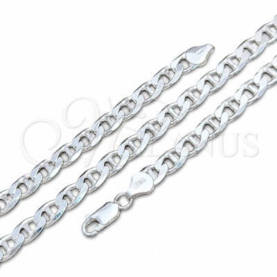 Sterling Silver Basic Necklace, Mariner Design, Polished, Silver Finish, 04.420.0018.22 (180 Gauge, 07 MM for wholesale, main product view