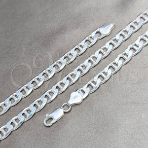 Sterling Silver Bracelet — Basic Bracelet Mariner Design Polished 03. Gauge 07 — main product view — SKU 159667 | Plata 925 brazalete — básico Bracelet Mariner diseño pulido 03. Gauge 07 — SKU 159667
