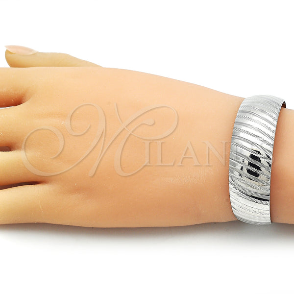 White Gold Filled Jewelry — Individual Bangle Polished 07. 18 MM Thickness One — alternate product view — SKU 159670 | Oro Laminado Blanco joyería — Individual Bangle pulido 07. 18 MM Thickness One — SKU 159670