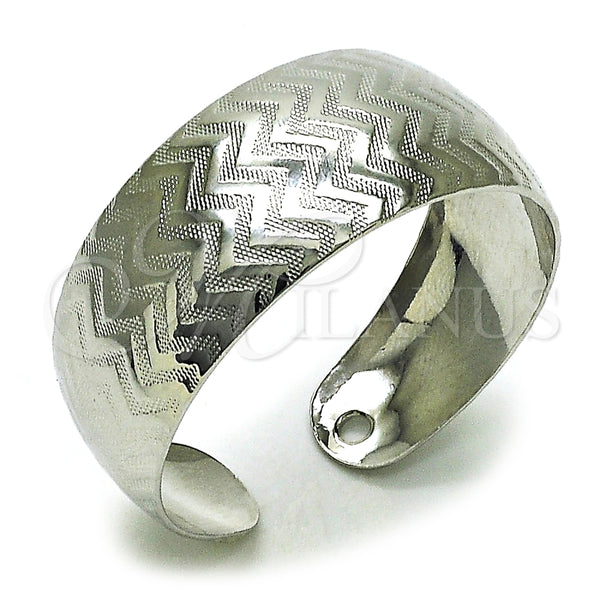 Rhodium Plated Individual Bangle, Polished, Rhodium Finish, 07.432.0002.1