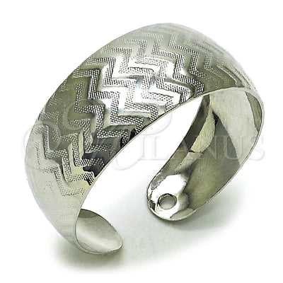 Brazalete de Oro Laminado con Rodio 07.432.0002.1 de Oro Laminado Blanco por Mayoreo, vista principal del producto