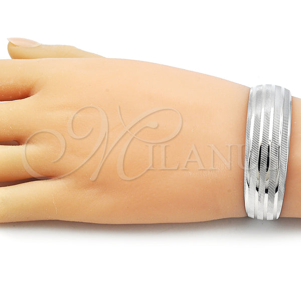 White Gold Filled Jewelry — Individual Bangle Polished 07. Thickness One size fits — alternate product view — SKU 159676 | Oro Laminado Blanco joyería — Individual Bangle pulido 07. Thickness One size fits — SKU 159676