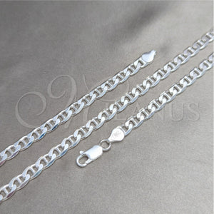 Sterling Silver Bracelet — Basic Bracelet Mariner Design Polished 04. 06 MM — main product view — SKU 159698 | Plata 925 brazalete — básico Bracelet Mariner diseño pulido 04. 06 MM — SKU 159698