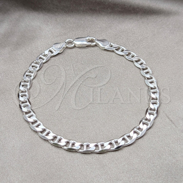Sterling Silver Bracelet — Basic Bracelet Mariner Design Polished 04. Gauge 06 — main product view — SKU 159699 | Plata 925 brazalete — básico Bracelet Mariner diseño pulido 04. Gauge 06 — SKU 159699