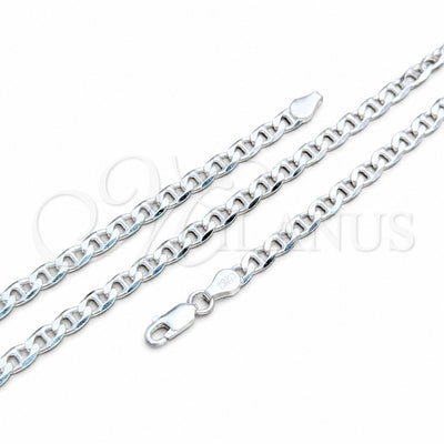 Sterling Silver Basic Necklace, Mariner Design, Polished, Silver Finish, 04.420.0020.24 (120 Gauge, 05 MM for wholesale, main product view