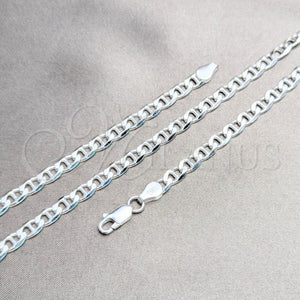 Sterling Silver Necklace — Basic Necklace Mariner Design Polished 04. Gauge 05 — main product view — SKU 159700 | Plata 925 collar — básico Necklace Mariner diseño pulido 04. Gauge 05 — SKU 159700