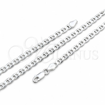 Sterling Silver Basic Necklace, Mariner Design, Polished, Silver Finish, 04.420.0020.22 (120 Gauge, 05 MM for wholesale, main product view