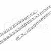 Sterling Silver Basic Necklace, Mariner Design, Polished, Silver Finish, 04.420.0020.22 (120 Gauge, 05 MM Thickness, 22 Inches Length)
