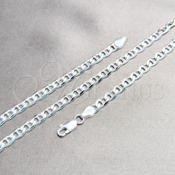 Sterling Silver Basic Necklace, Mariner Design, Polished, Silver Finish, 04.420.0020.20