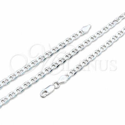 Sterling Silver Basic Necklace, Mariner Design, Polished, Silver Finish, 04.420.0020.20 (120 Gauge, 05 MM for wholesale, main product view