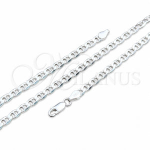 Sterling Silver Basic Necklace, Mariner Design, Polished, Silver Finish, 04.420.0020.20 (120 Gauge, 05 MM Thickness, 20 Inches Length)