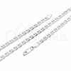 Sterling Silver Basic Necklace, Mariner Design, Polished, Silver Finish, 04.420.0020.20 (120 Gauge, 05 MM Thickness, 20 Inches Length)