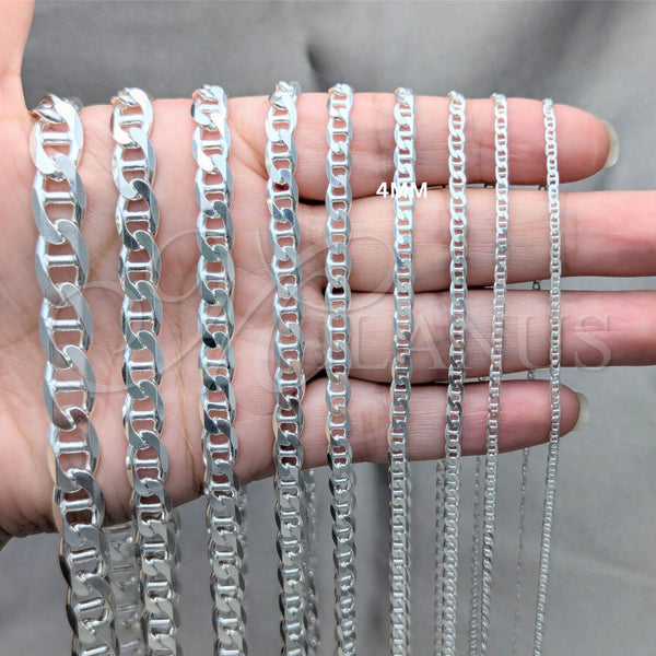 Sterling Silver Necklace — Basic Necklace Mariner Design Polished 04. Gauge 04 — alternate product view — SKU 159708 | Plata 925 collar — básico Necklace Mariner diseño pulido 04. Gauge 04 — SKU 159708
