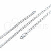 Sterling Silver Basic Necklace, Mariner Design, Polished, Silver Finish, 04.420.0022.18 (0.80 Gauge, 03 MM Thickness, 18 Inches Length)