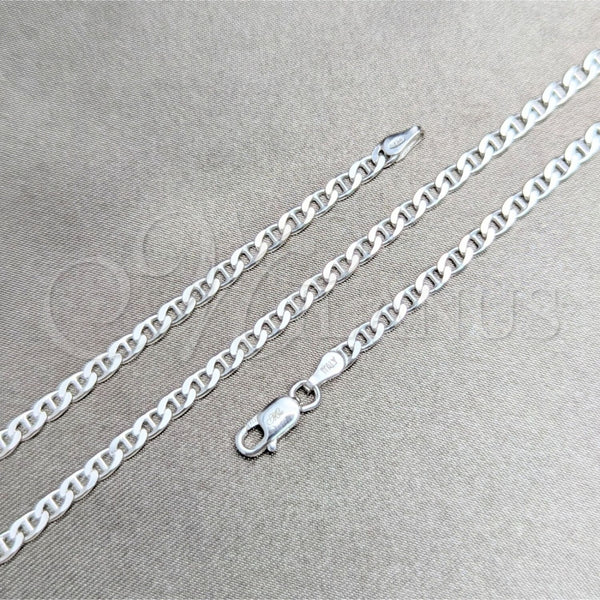 Sterling Silver Basic Necklace, Mariner Design, Polished, Silver Finish, 04.420.0022.16