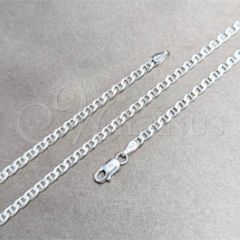 Sterling Silver Basic Necklace, Mariner Design, Polished, Silver Finish, 04.420.0022.16