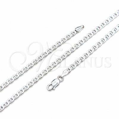 Sterling Silver Basic Necklace, Mariner Design, Polished, Silver Finish, 04.420.0022.16 (0.80 Gauge, 03 MM for wholesale, main product view