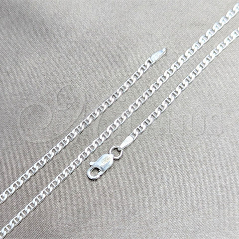 Sterling Silver Basic Necklace, Mariner Design, Polished, Silver Finish, 04.420.0023.16