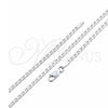 Sterling Silver Basic Anklet, Mariner Design, Polished, Silver Finish, 04.420.0023.10 (0.60 Gauge, Thickness, 10 Inches Length)