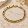 Oro Laminado Basic Bracelet, Gold Filled Style Diamond Cutting Finish, Golden Finish, 04.213.0329.07 (100 Gauge, 05 MM Thickness, 7 Inches Length)