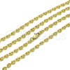 Oro Laminado Fancy Necklace, Gold Filled Style Puff Mariner Design, Polished, Golden Finish, 04.326.0006.22