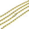 Oro Laminado Fancy Necklace, Gold Filled Style Puff Mariner Design, Polished, Golden Finish, 04.326.0006.22 (Thickness, 22 Inches Length)