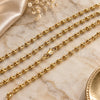 Oro Laminado Fancy Necklace, Gold Filled Style Puff Mariner Design, Polished, Golden Finish, 04.326.0006.24 (Thickness, 24 Inches Length)