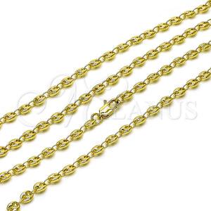 Gold Filled Necklace — Fancy Necklace Puff Mariner Design Polished 04. Thickness — main product view — SKU 159725 | Oro Laminado collar — elegante Necklace Puff Mariner diseño pulido 04. Thickness — SKU 159725