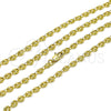 Oro Laminado Fancy Necklace, Gold Filled Style Puff Mariner Design, Polished, Golden Finish, 04.326.0006.24 (Thickness, 24 Inches Length)