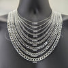 Sterling Silver Basic Necklace, Curb Design, Polished, Silver Finish, 04.420.0025.24 (220 Gauge, 08 MM Thickness, 24 Inches Length)