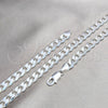 Sterling Silver Basic Necklace, Curb Design, Polished, Silver Finish, 04.420.0025.24 (220 Gauge, 08 MM Thickness, 24 Inches Length)
