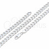 Sterling Silver Basic Bracelet, Curb Design, Polished, Silver Finish, 04.420.0026.09 (200 Gauge, Thickness, 9 Inches Length)