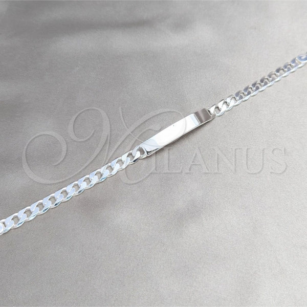 Sterling Silver ID Bracelet, Curb Design, Polished, Silver Finish, 04.420.0026.09.1