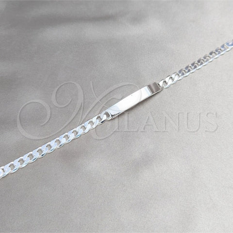 Sterling Silver ID Bracelet, Curb Design, Polished, Silver Finish, 04.420.0026.09.1