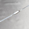 Sterling Silver ID Bracelet, Curb Design, Polished, Silver Finish, 04.420.0026.09.1 (200 Gauge, Thickness, 9 Inches Length)