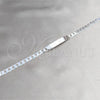 Sterling Silver ID Bracelet, Curb Design, Polished, Silver Finish, 04.420.0026.09.1 (200 Gauge, Thickness, 9 Inches Length)