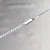 Sterling Silver ID Bracelet, Curb Design, Polished, Silver Finish, 04.420.0026.09.1 (200 Gauge, Thickness, 9 Inches Length)