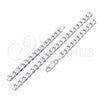 Sterling Silver Basic Necklace, Curb Design, Polished, Silver Finish, 04.420.0027.24 (180 Gauge, 07 MM Thickness, 24 Inches Length)