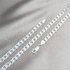 Sterling Silver Basic Necklace, Curb Design, Polished, Silver Finish, 04.420.0027.24 (180 Gauge, 07 MM Thickness, 24 Inches Length)