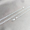 Sterling Silver Basic Anklet, Curb Design, Polished, Silver Finish, 03.420.0029.10 (120 Gauge, Thickness, 10 Inches Length)