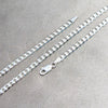 Sterling Silver Basic Necklace, Curb Design, Polished, Silver Finish, 04.420.0031.16 (100 Gauge, 04 MM Thickness, 16 Inches Length)