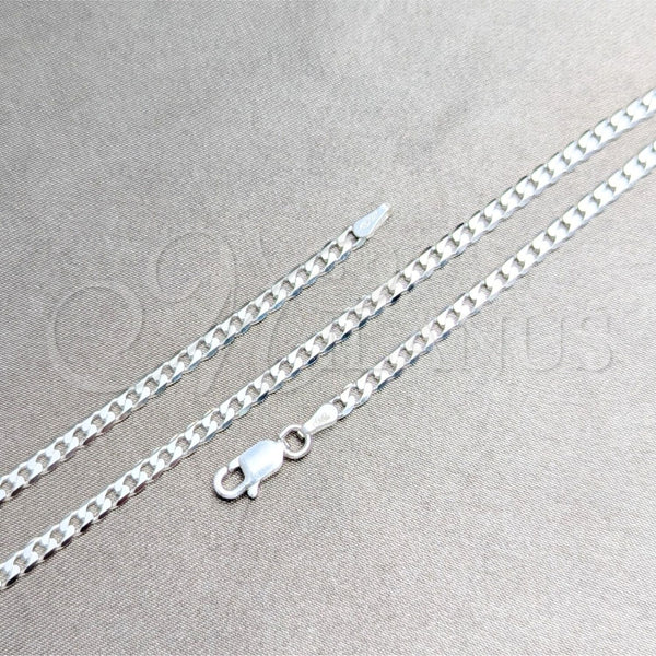 Sterling Silver Basic Necklace, Curb Design, Polished, Silver Finish, 04.420.0032.18