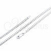 Sterling Silver Basic Necklace, Curb Design, Polished, Silver Finish, 04.420.0032.18 (0.80 Gauge, 03 MM Thickness, 18 Inches Length)