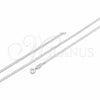 Sterling Silver Basic Necklace, Curb Design, Polished, Silver Finish, 04.420.0033.16 (0.60 Gauge, Thickness, 16 Inches Length)
