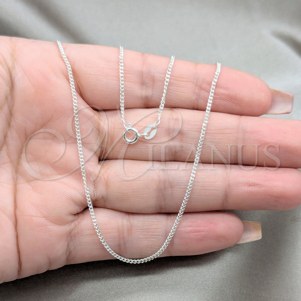 Sterling Silver Bracelet — Basic Bracelet Curb Design Polished 03. 0.40 Gauge — alternate product view — SKU 159768 | Plata 925 brazalete — básico Bracelet Curb diseño pulido 03. 0.40 Gauge — SKU 159768