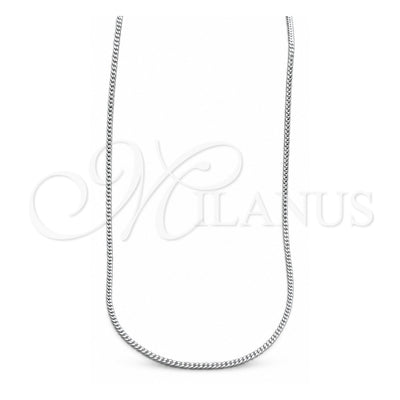 Sterling Silver Basic Bracelet, Curb Design, Polished, Silver Finish, 03.420.0034.16 (0.40 Gauge, Thickness, 16 Inches Length)