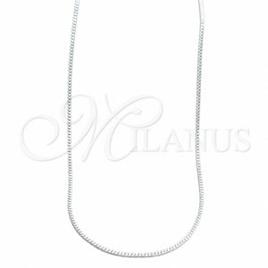 Sterling Silver Basic Bracelet, Curb Design, Polished, Silver Finish, 03.420.0034.16 (0.40 Gauge, Thickness, 16 Inches Length)