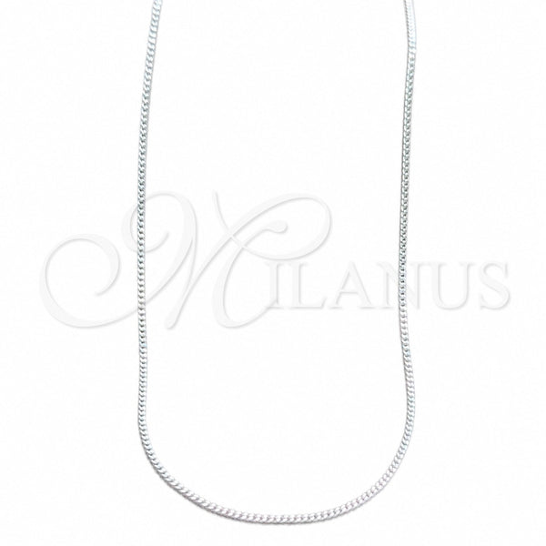 Sterling Silver Basic Bracelet, Curb Design, Polished, Silver Finish, 03.420.0034.16 (0.40 Gauge, Thickness, 16 Inches Length)