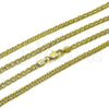 Oro Laminado Basic Necklace, Gold Filled Style Polished, Golden Finish, 04.213.0338.24